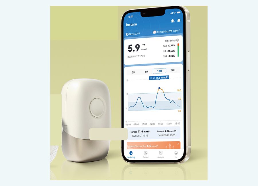 Continuous glucose monitor product visual