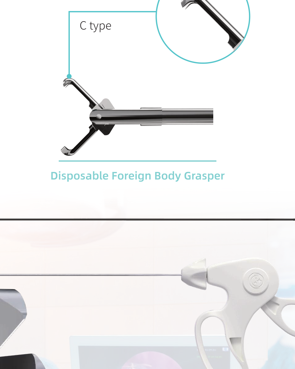 Disposable C-type foreign body grasper
